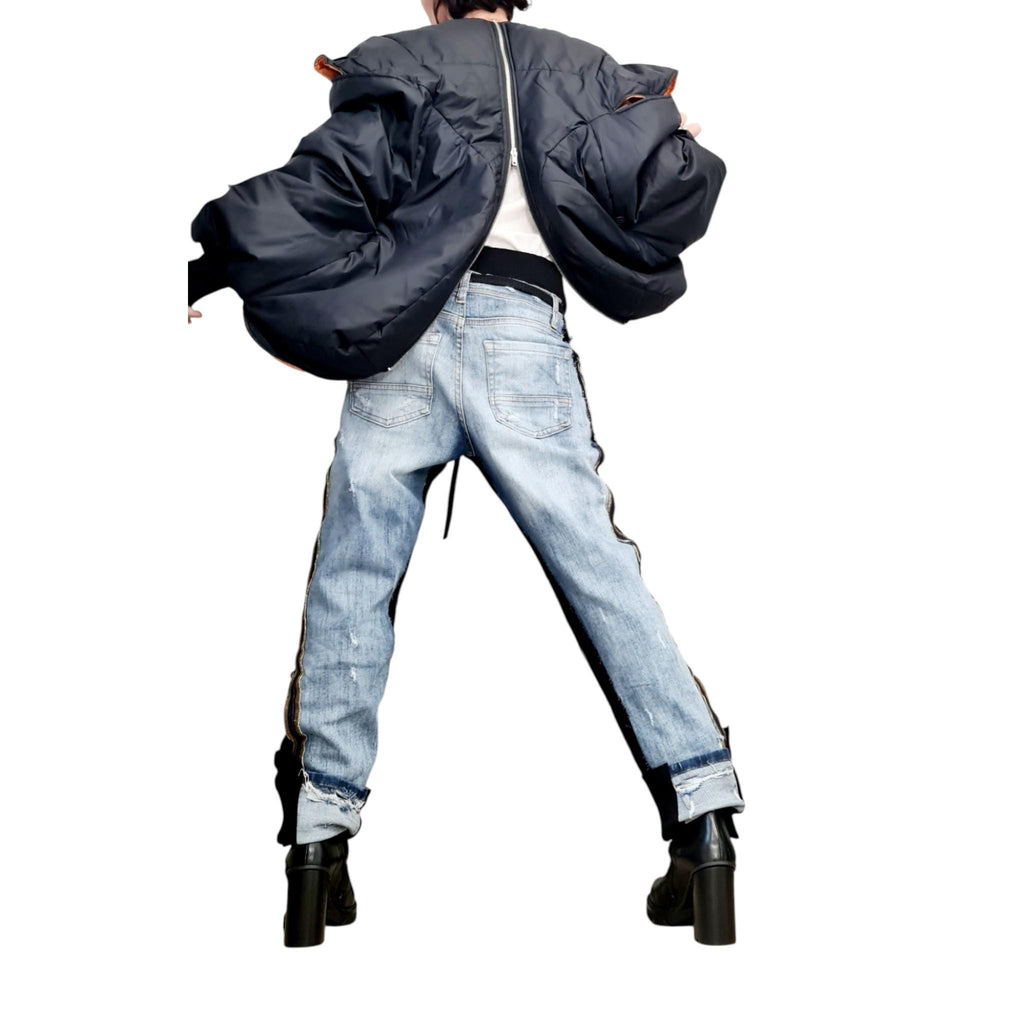 Extravagant Short Jacket Vest, Winter Jacket, Women Jacket Vest, Urban Clothing, Zipper Jacket, Wadding Jacket, Bomber Jacket, Long Sleeve