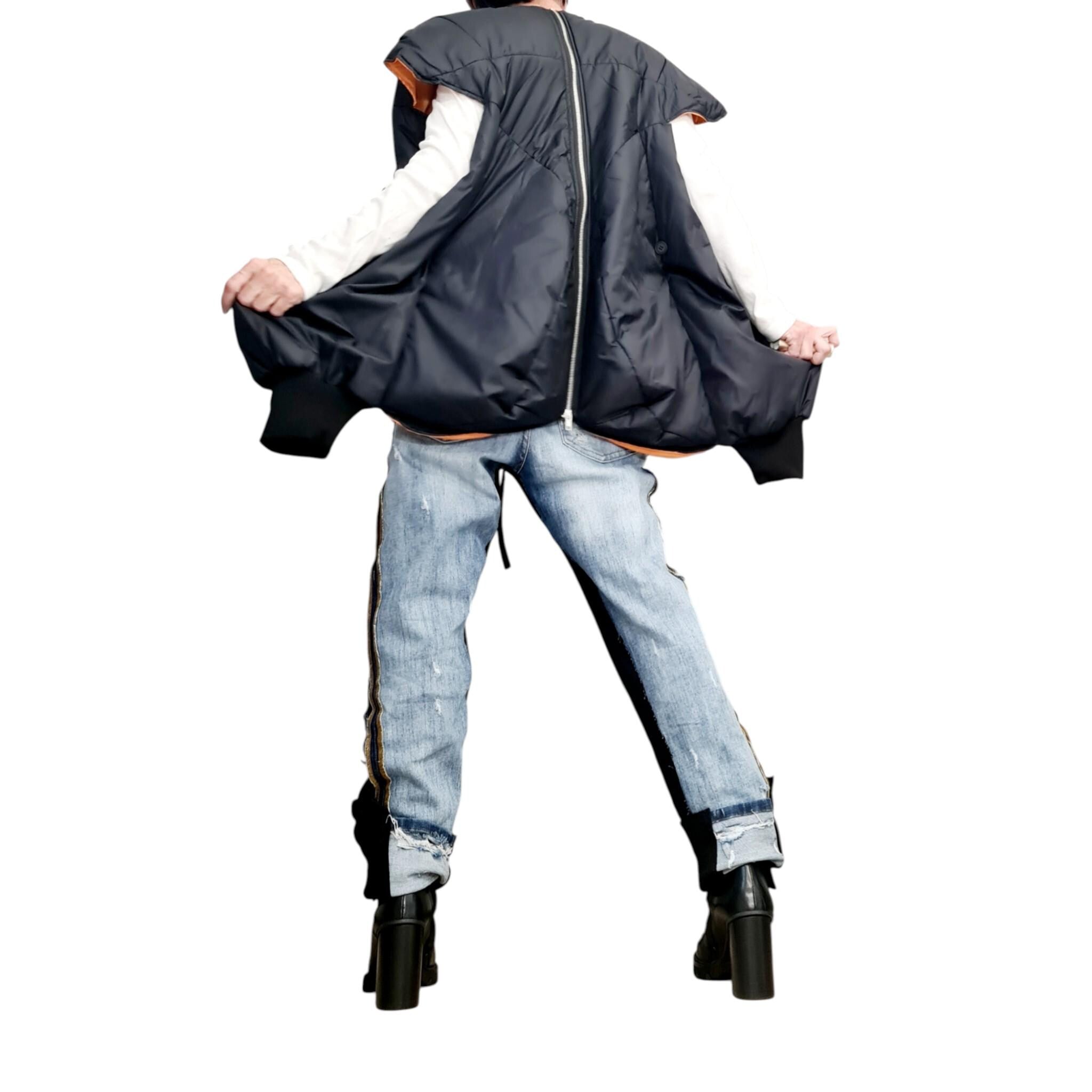 Extravagant Short Jacket Vest, Winter Jacket, Women Jacket Vest, Urban Clothing, Zipper Jacket, Wadding Jacket, Bomber Jacket, Long Sleeve