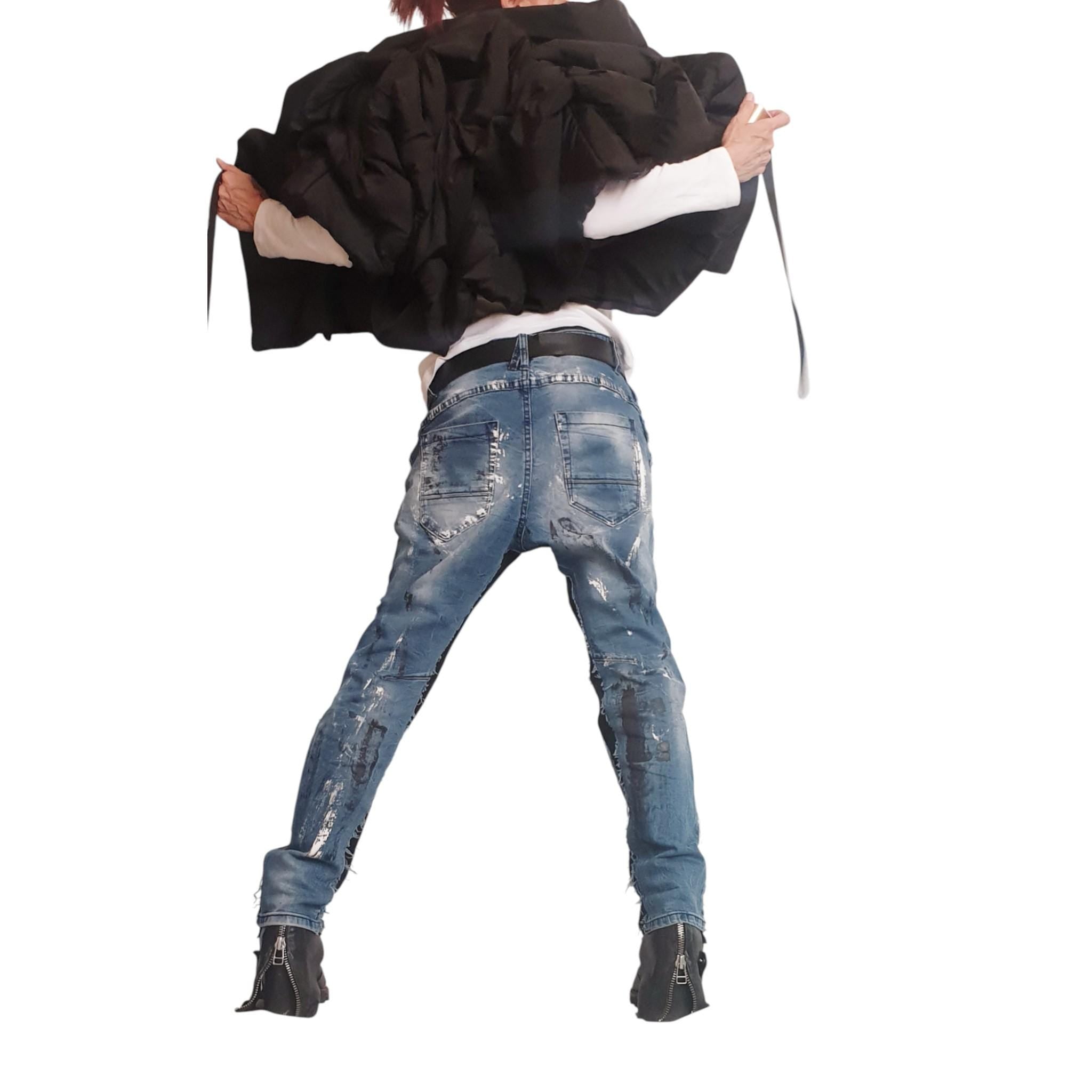 Extravagant Winter Jacket, Women Short Jacket, Asymmetric Jacket, Hot pink - fuchsia, Windproof Jacket, Puffer Jacket, Quilted Jacket