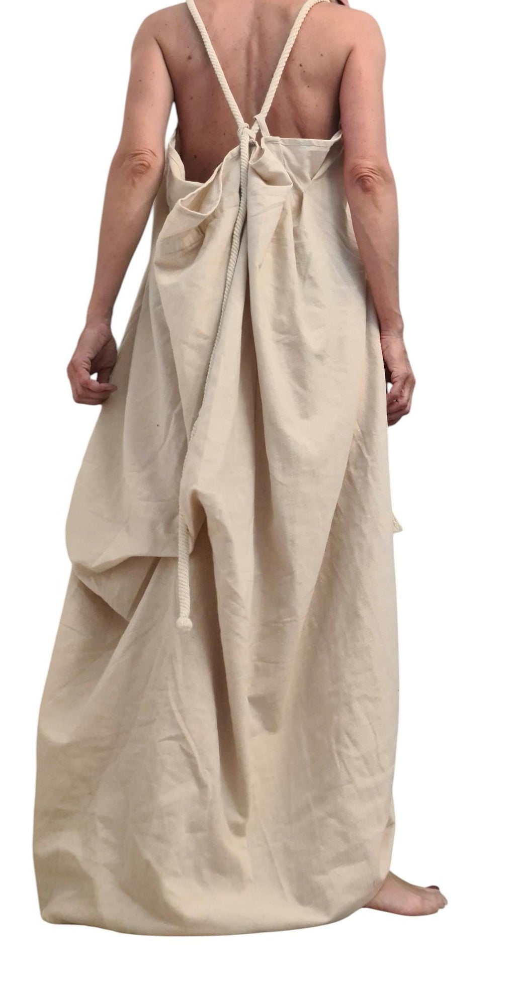 Linen Long Dress, Asymmetric Dress, Plus Size Clothing, Oversize Dress, Sleeveless Dress, Open back, New collection
