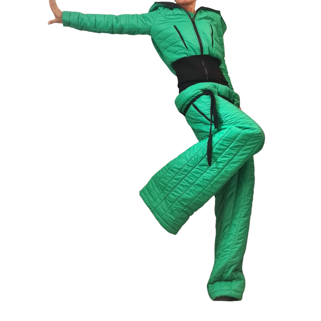 Avant Garde Winter Set, Quilted Jacket and Wide Pants, Padded Warm Suit, Extravagant Winter Outfit, Futuristic Streetwear