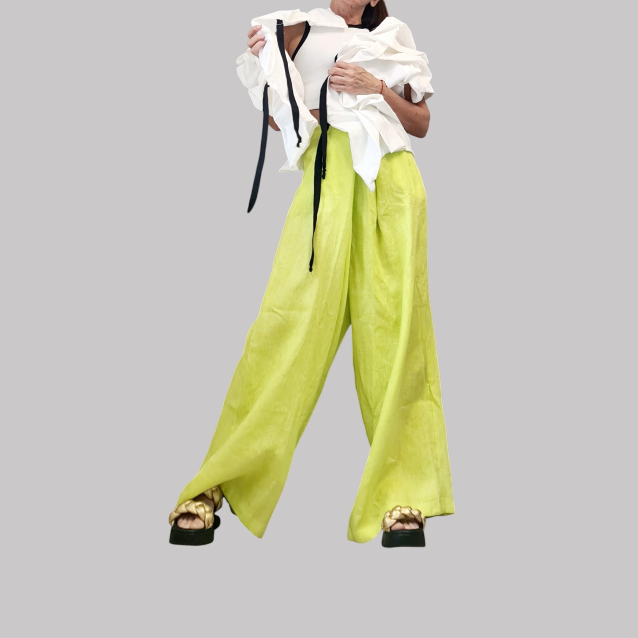 White Linen Avant Garde Jacket, Artistic Ruffle Wrap Jacket, Loose Fit Linen Blazer, Summer Statement Coat, Handmade Natural Fiber Outerwear