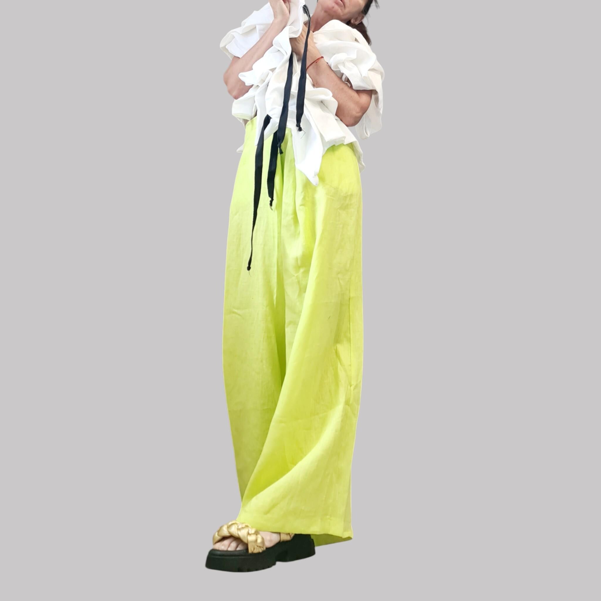 White Linen Avant Garde Jacket, Artistic Ruffle Wrap Jacket, Loose Fit Linen Blazer, Summer Statement Coat, Handmade Natural Fiber Outerwear