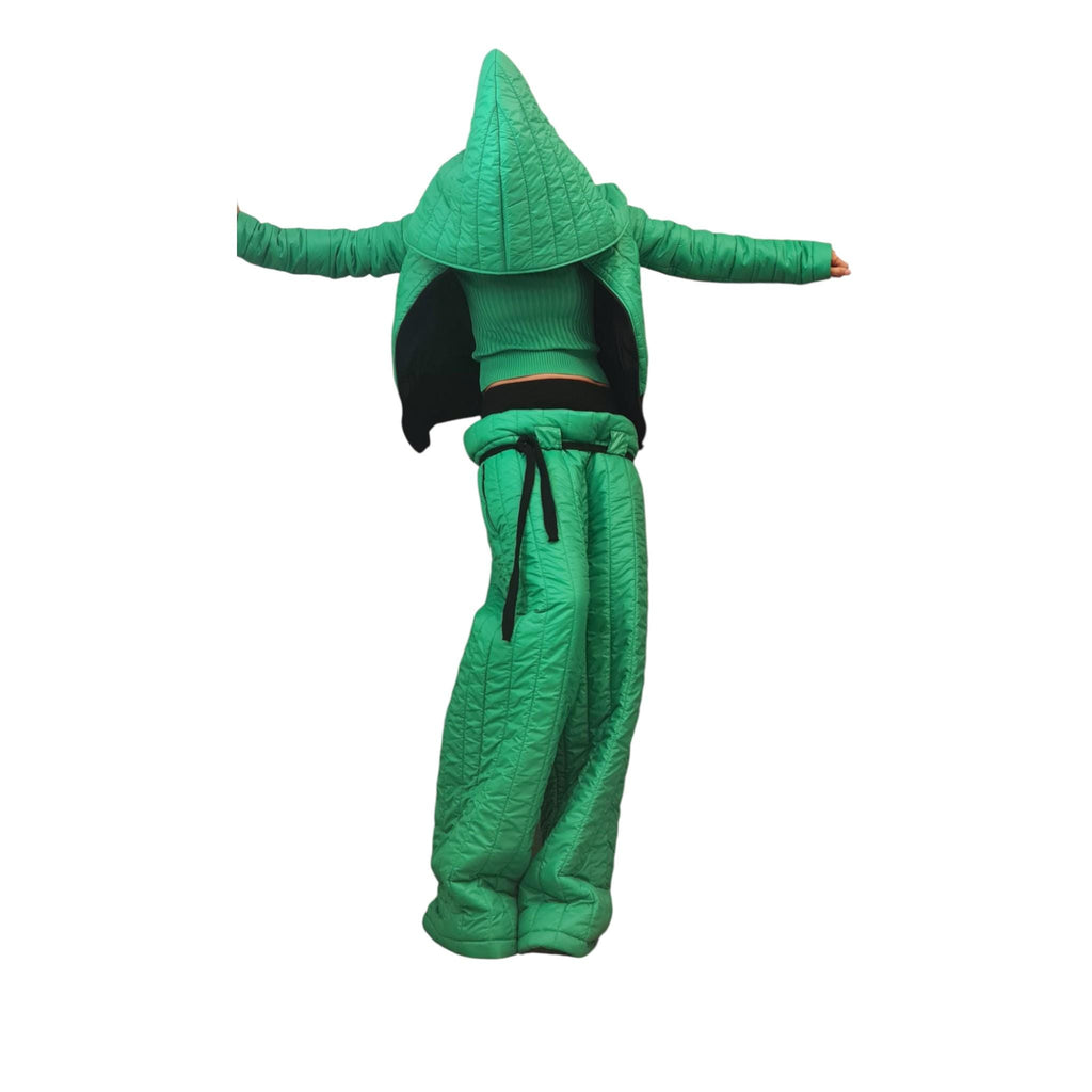 Avant Garde Winter Set, Quilted Jacket and Wide Pants, Padded Warm Suit, Extravagant Winter Outfit, Futuristic Streetwear
