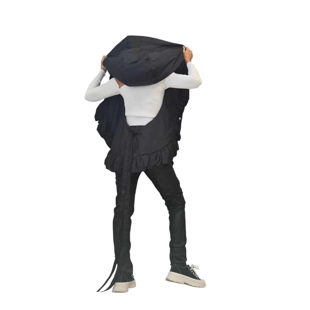 Fuchsia Avant Garde Vest, Oversized Sleeveless Puffer Gilet, Handmade Artistic Women’s Jacket, Bold Pink Outerwear, Unique Winter Fashion