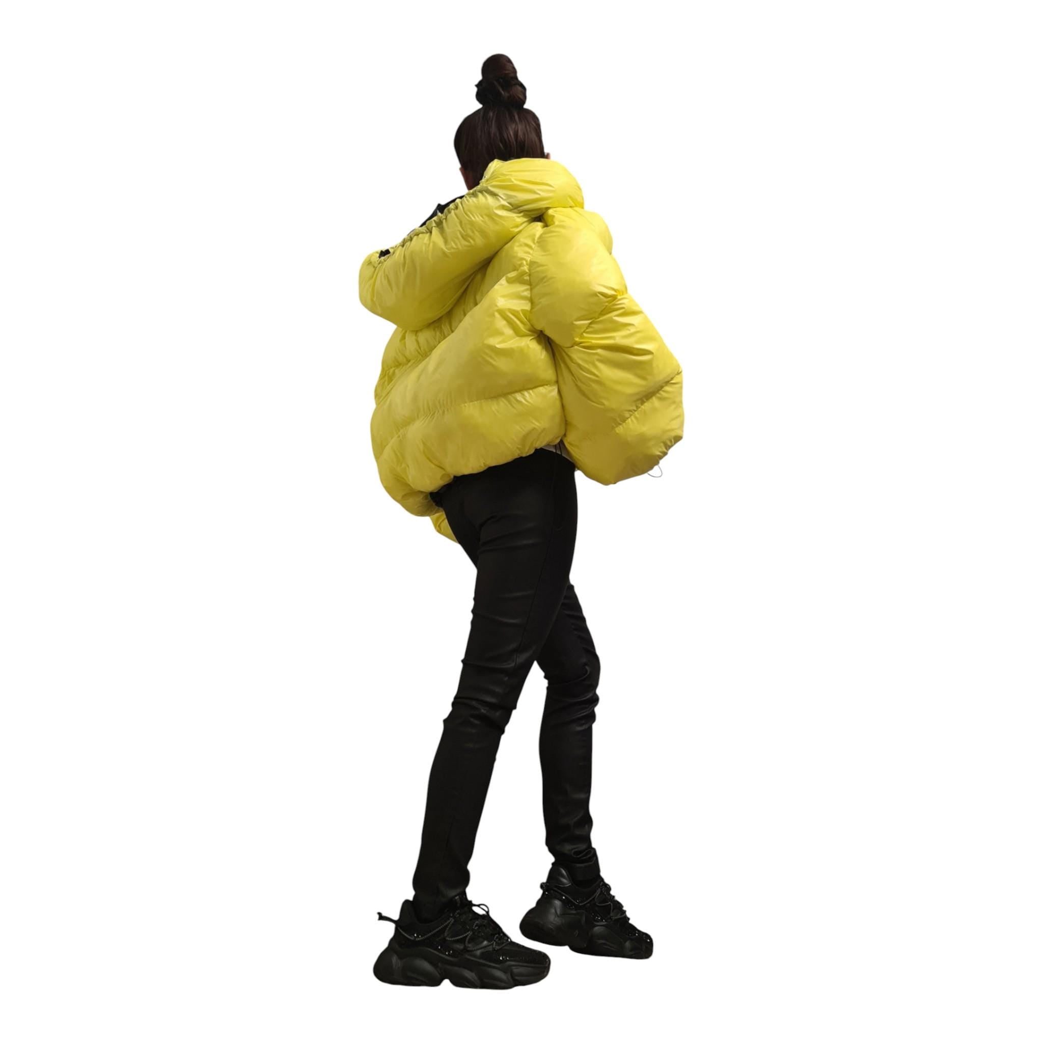 Extravagant Reversible Puffer Jacket | Avant Garde Handmade Coat | Silicone Fiber Fill | Zipper & Pockets | Warm Winter Jacket EU