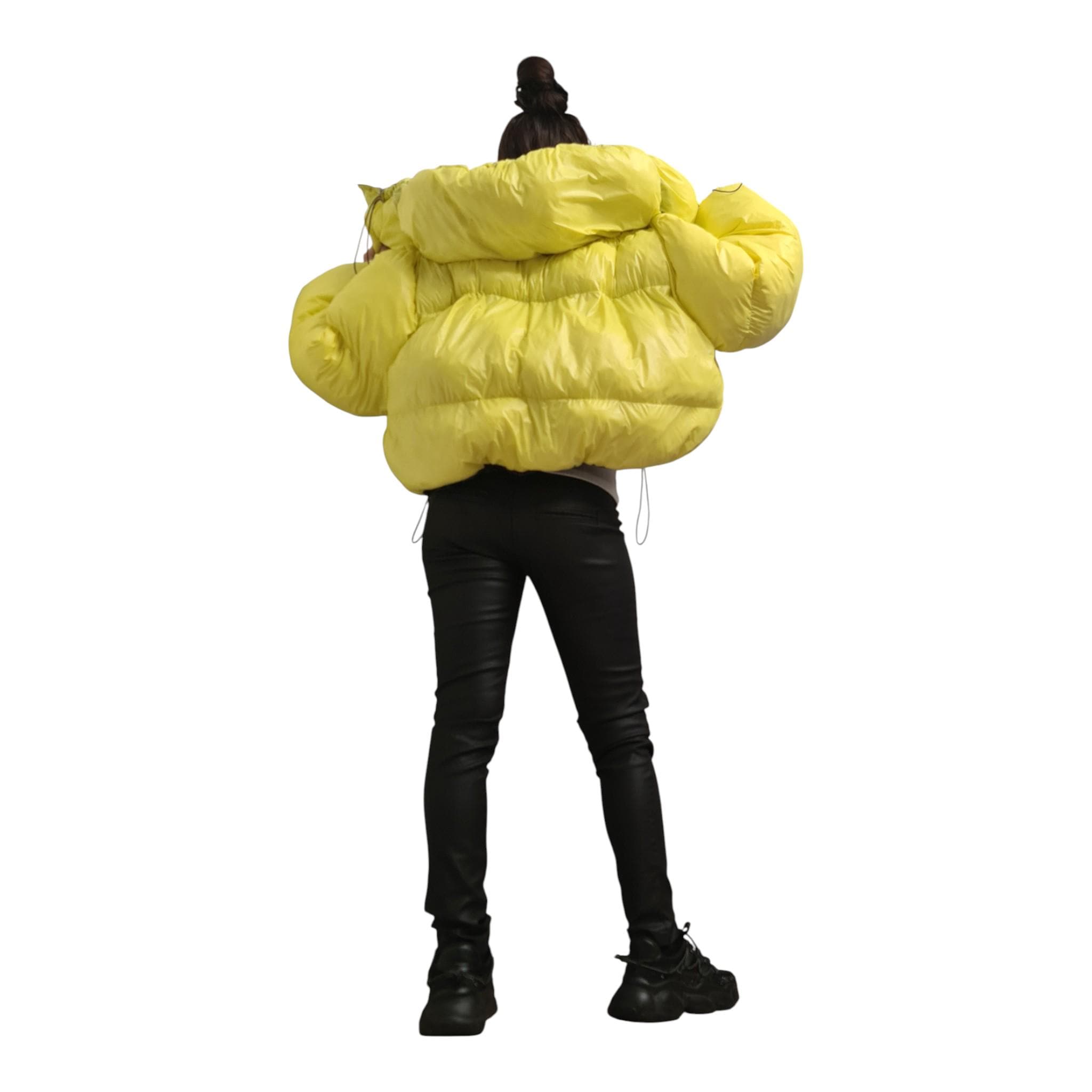 Extravagant Reversible Puffer Jacket | Avant Garde Handmade Coat | Silicone Fiber Fill | Zipper & Pockets | Warm Winter Jacket EU