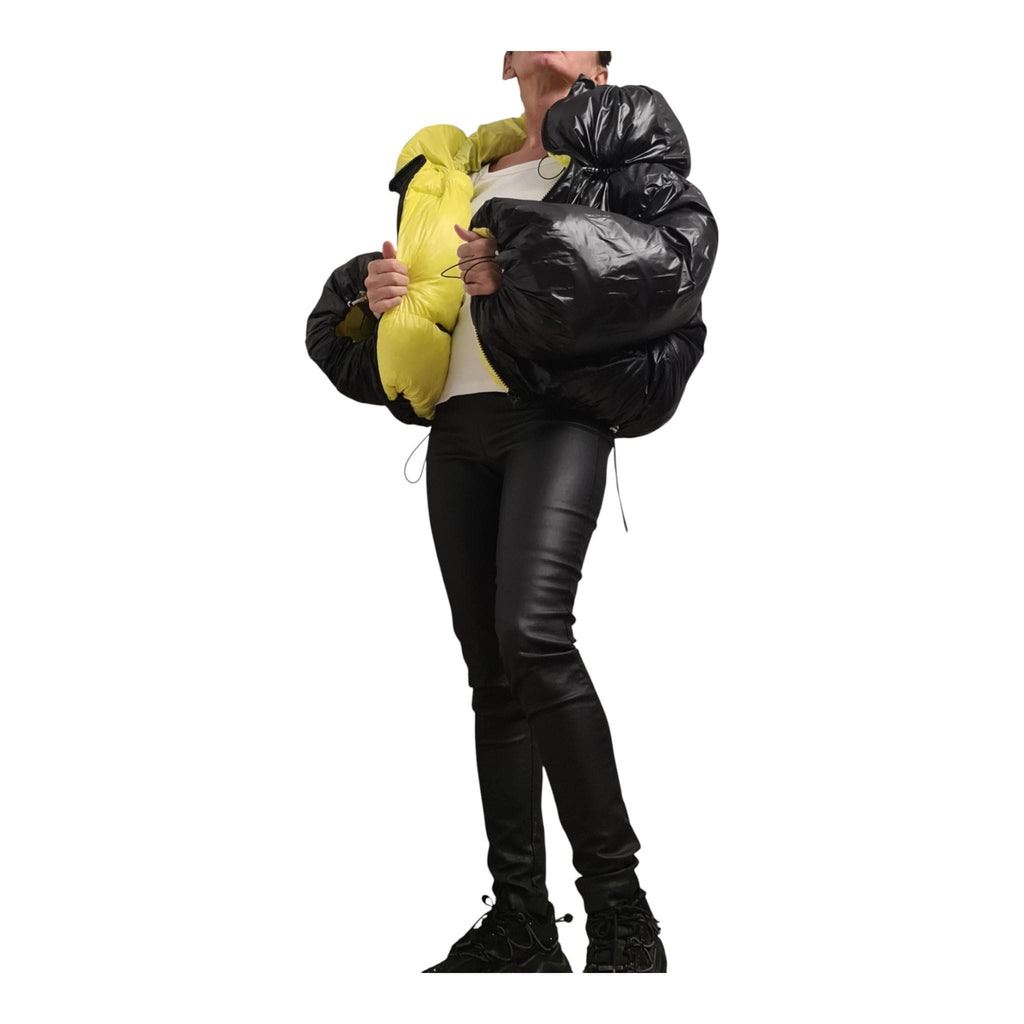 Extravagant Reversible Puffer Jacket | Avant Garde Handmade Coat | Silicone Fiber Fill | Zipper & Pockets | Warm Winter Jacket EU