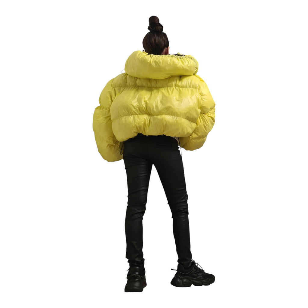 Extravagant Reversible Puffer Jacket | Avant Garde Handmade Coat | Silicone Fiber Fill | Zipper & Pockets | Warm Winter Jacket EU