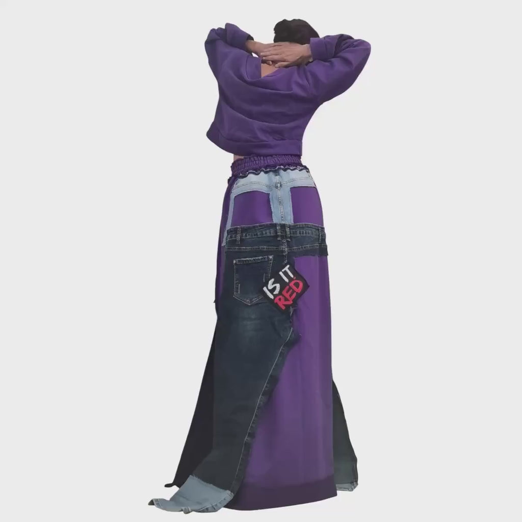 New collection Blouse And Skirt Set, Cotton Denim Women Costume, Extravagant Skirt, Sexy Women Suit