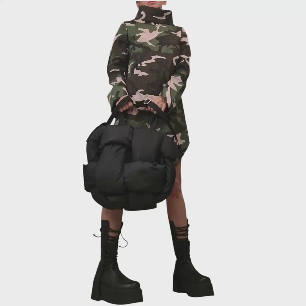 Avant Garde Winter Extravagant Bag, Handmade Oversize Puffer Bag