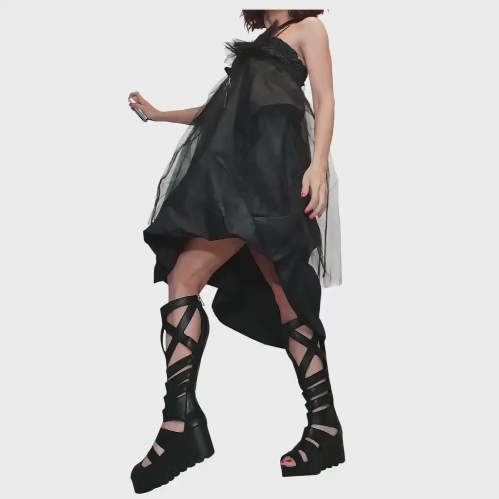 Ball Skirt Women, Cocktail Skirt, Gothic Skirt, Asymmetric Skirt Dress, Steampunk Skirt, High Tulle Skirt, Circle Skirt, Wedding Skirt