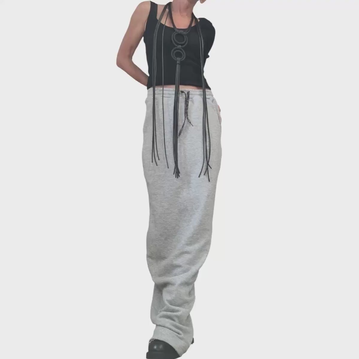 Long Sexy Cotton Skirt, Extravagant Skirt, A Line Skirt, Long Slit Skirt, Gothic Skirt, Asymmetric Skirt