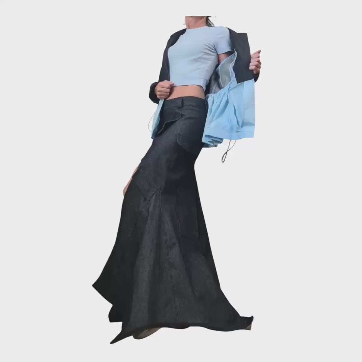 New collection Denim Avant Garde Blazer, Extravagant jacket, Asymmetrical Jacket, Deconstructed Futuristic Clothing, DRESSSHOESCODE