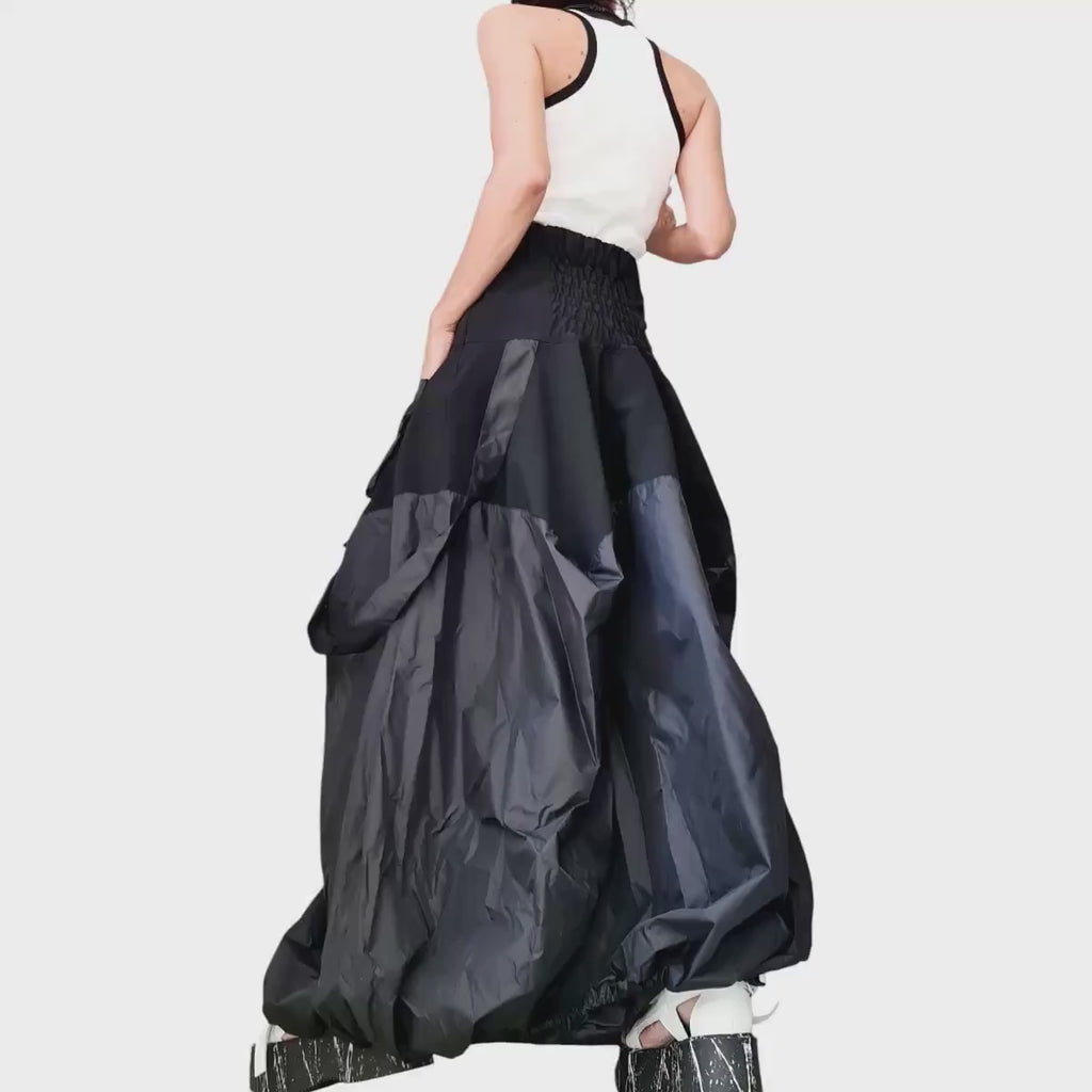 Asymmetric Taffeta Skirt Dress, Gothic Steampunk Cocktail Skirt, Extravagant  Women clothing