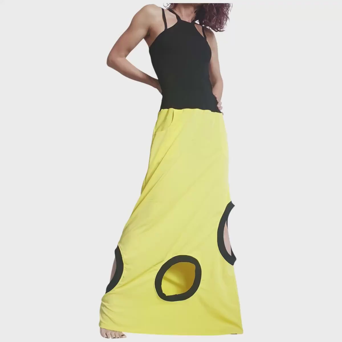 A Line Skirt, Boho Skirt, Wedding Yellow Skirt, Cocktail Skirt, Gothic Skirt, Asymmetric Skirt, Maxi Skirt, Steampunk Skirt, High Skirt