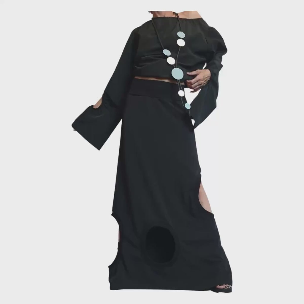 Ball Cocktail Skirt, Gothic Skirt, Asymmetric Skirt Dress, Black Maxi Skirt, Steampunk Skirt, High Skirt, Circle Skirt, Wedding Skirt