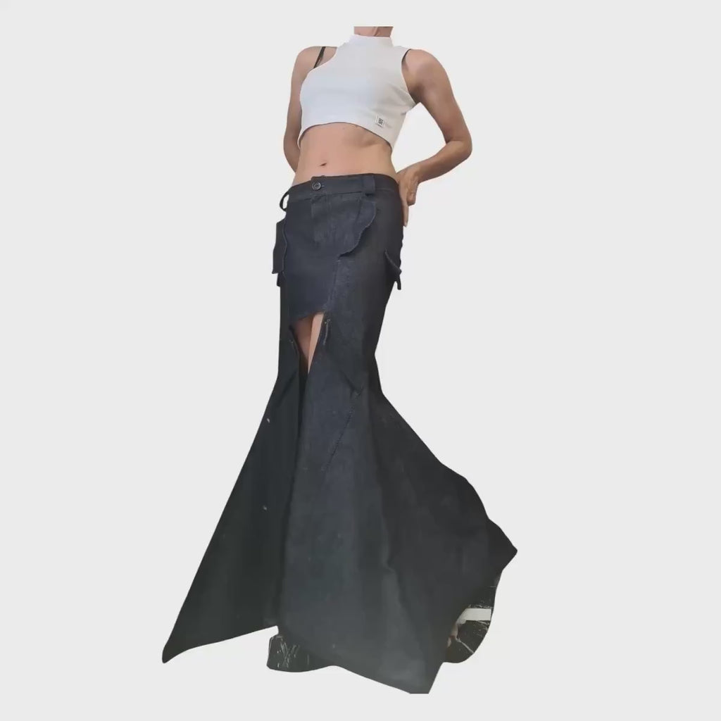 NEW Collection Extravagant Skirt, Long Short Skirt, Gothic Skirt, Asymmetric Skirt, Wrap Skirt, A Line Skirt