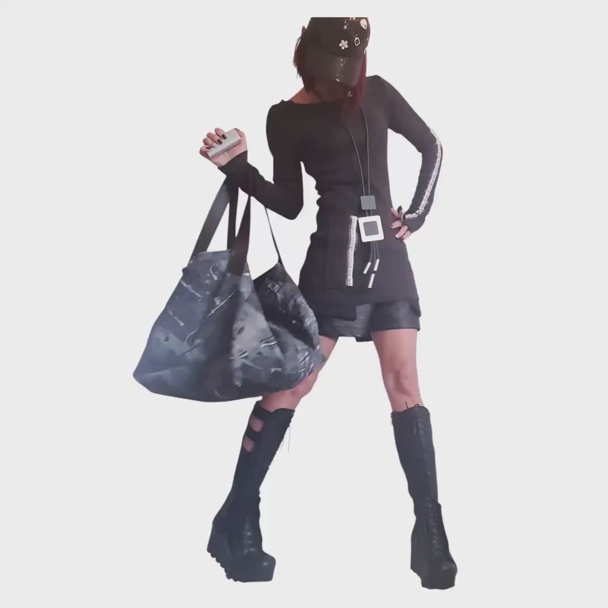 Designer Denim Bag, Large Extravagant  Tote, Everyday Shoulder Oversize Bag,